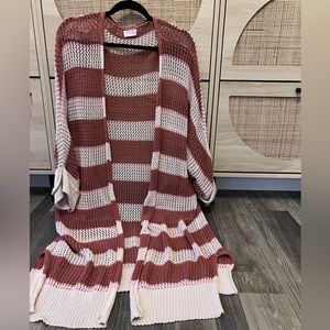 Pink Lily Crochet Cardigan